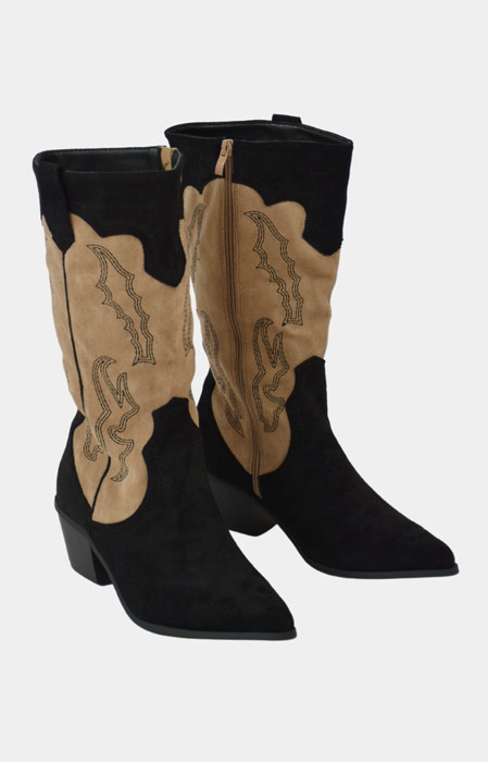 Lana cowboy boots zwart