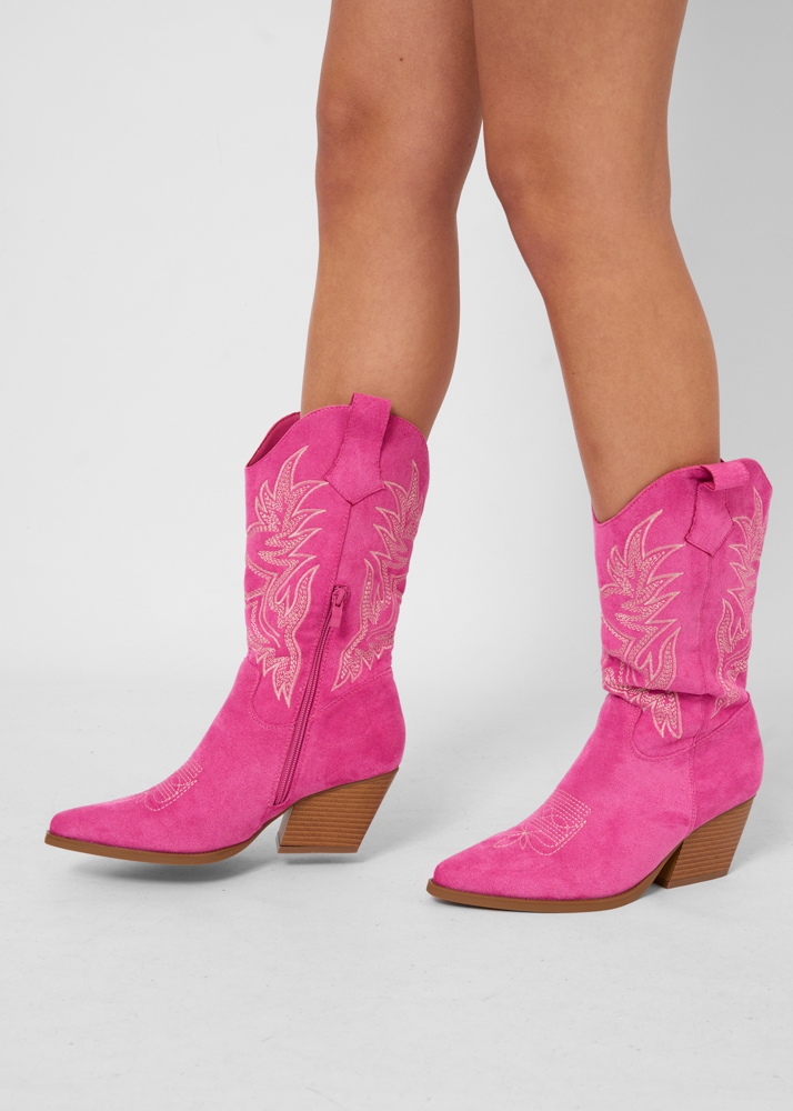 Ivy cowboy boots fuchsia