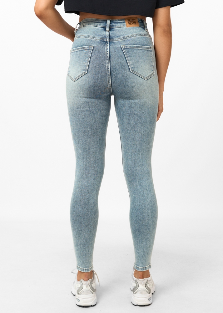 Skinny jeans sea blauw