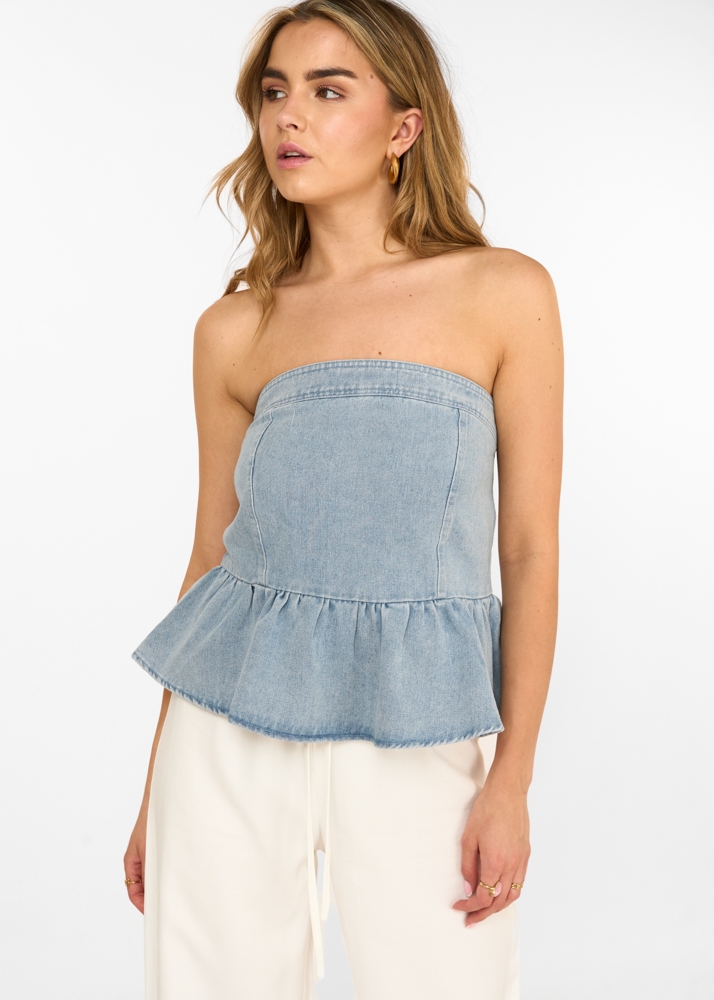 Puck denim top