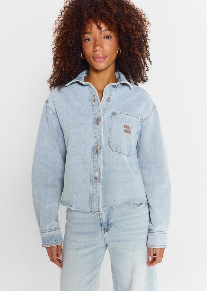 Denim blouse breeze blauw