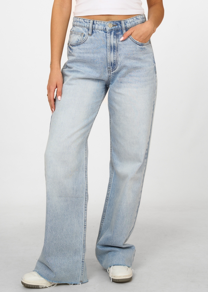 Straight leg jeans vintage sky blauw