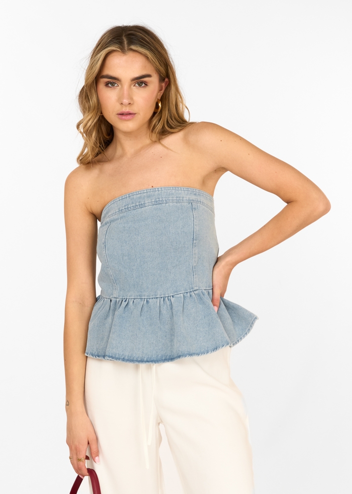 Puck denim top