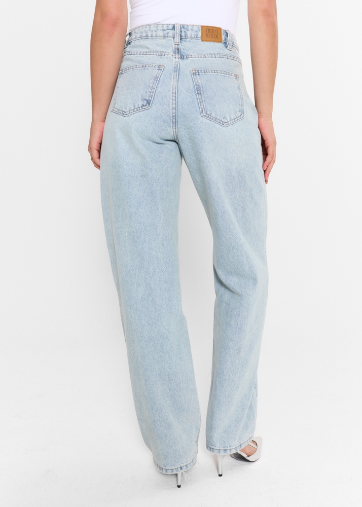 Loose fit jeans water blauw