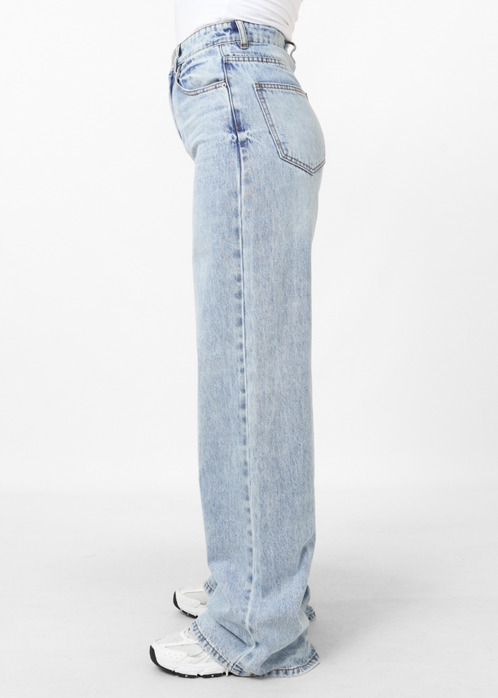 Wide leg jeans sky blauw