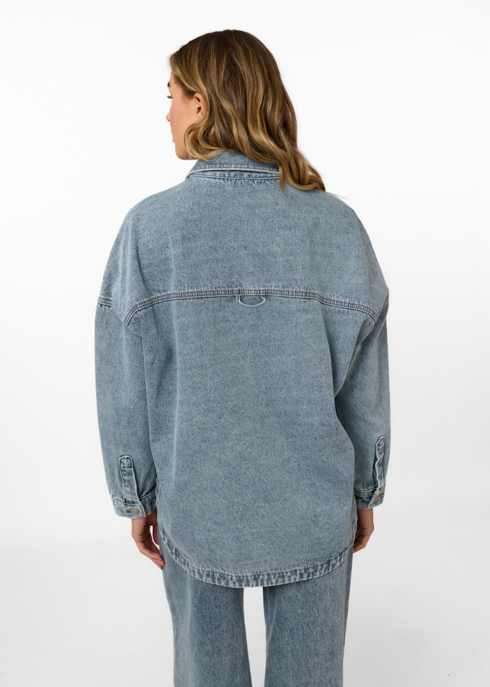 Oversized denim blouse