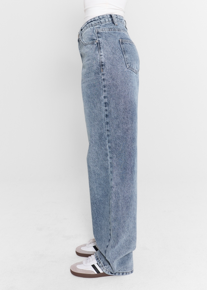 Loose fit jeans sea blauw