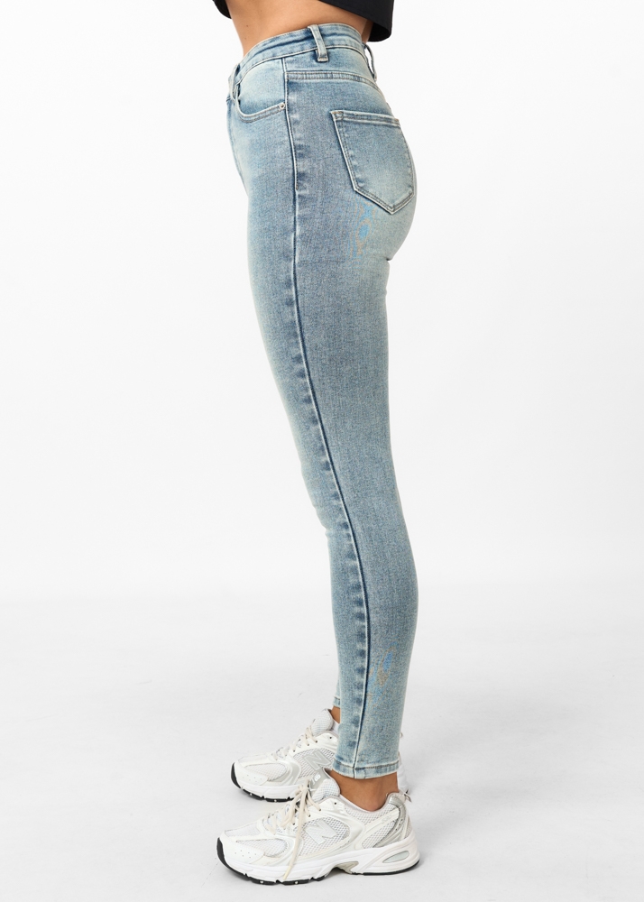 Skinny jeans sea blauw