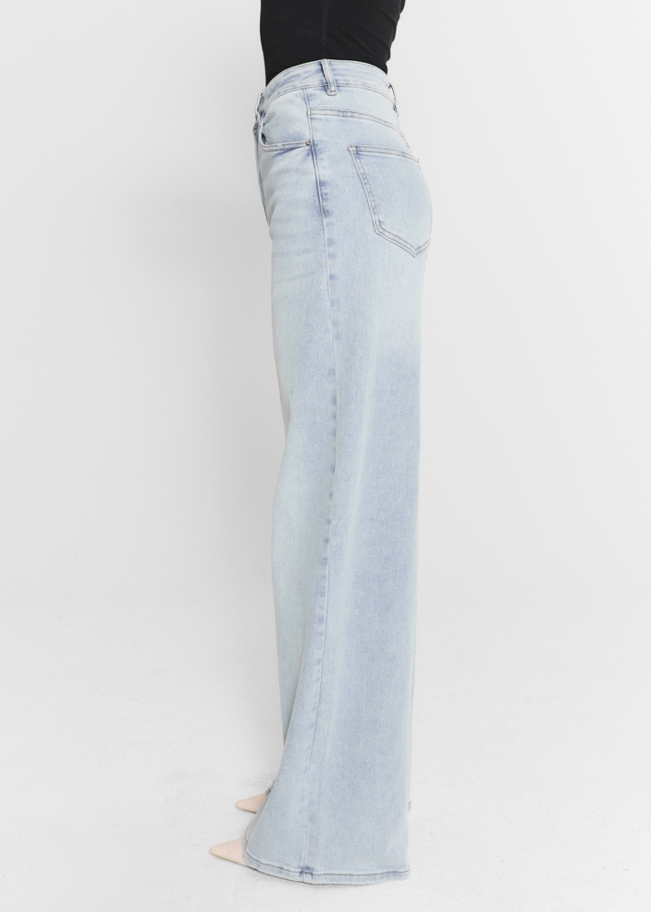 Wide leg stretch breeze blauw