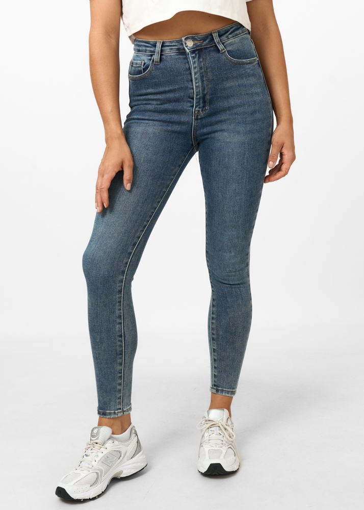 Skinny jeans ocean blauw