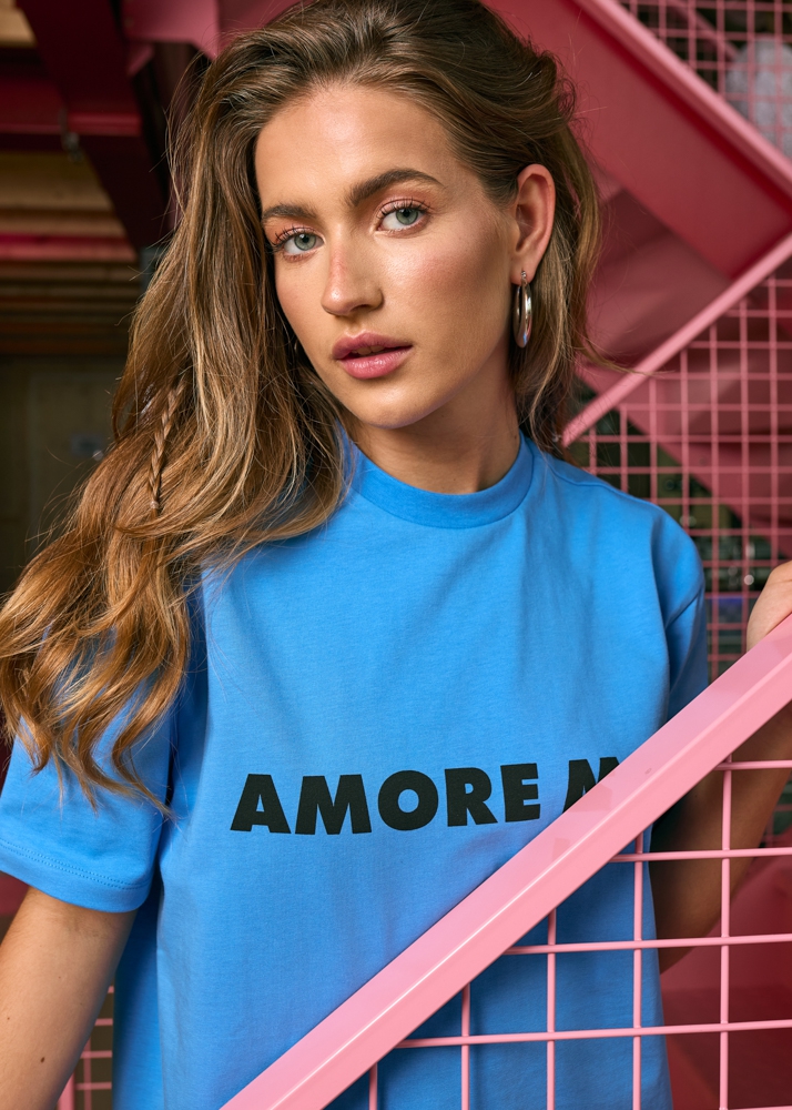 Amore t-shirt blauw