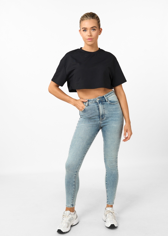 Skinny jeans sea blauw