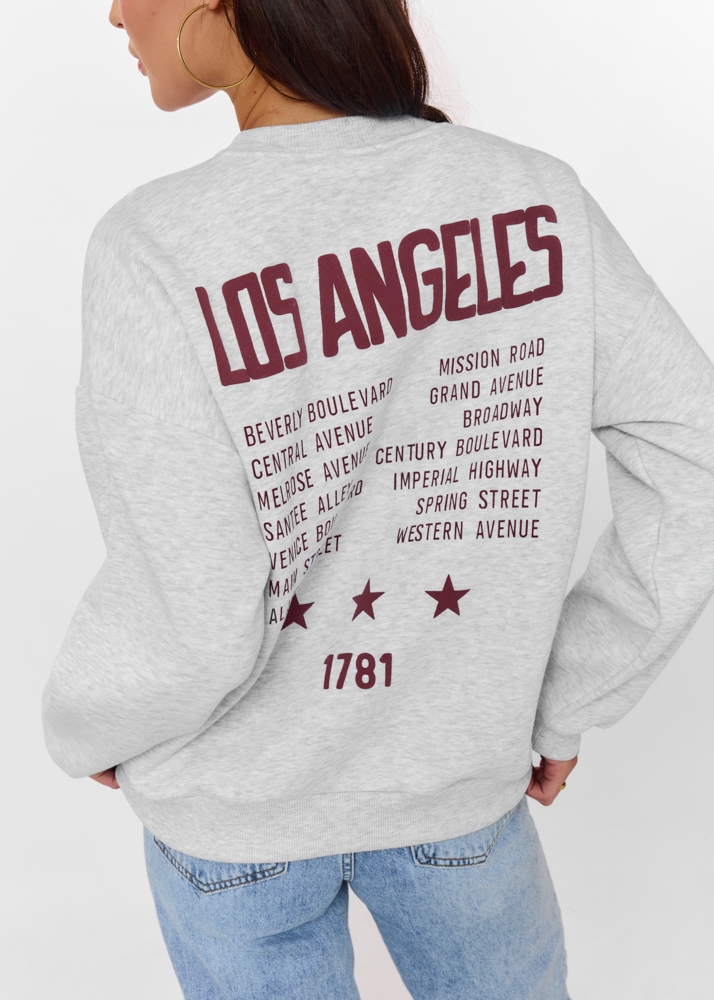 Los Angeles sweater grijs